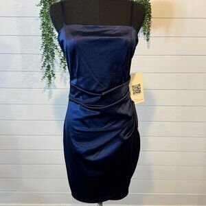 EMERALD SUNDAE Navy Blue fitted Formal Dress M